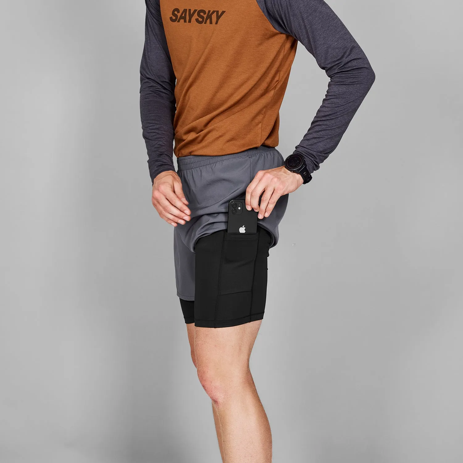 2 in 1 Pace Shorts 5''
