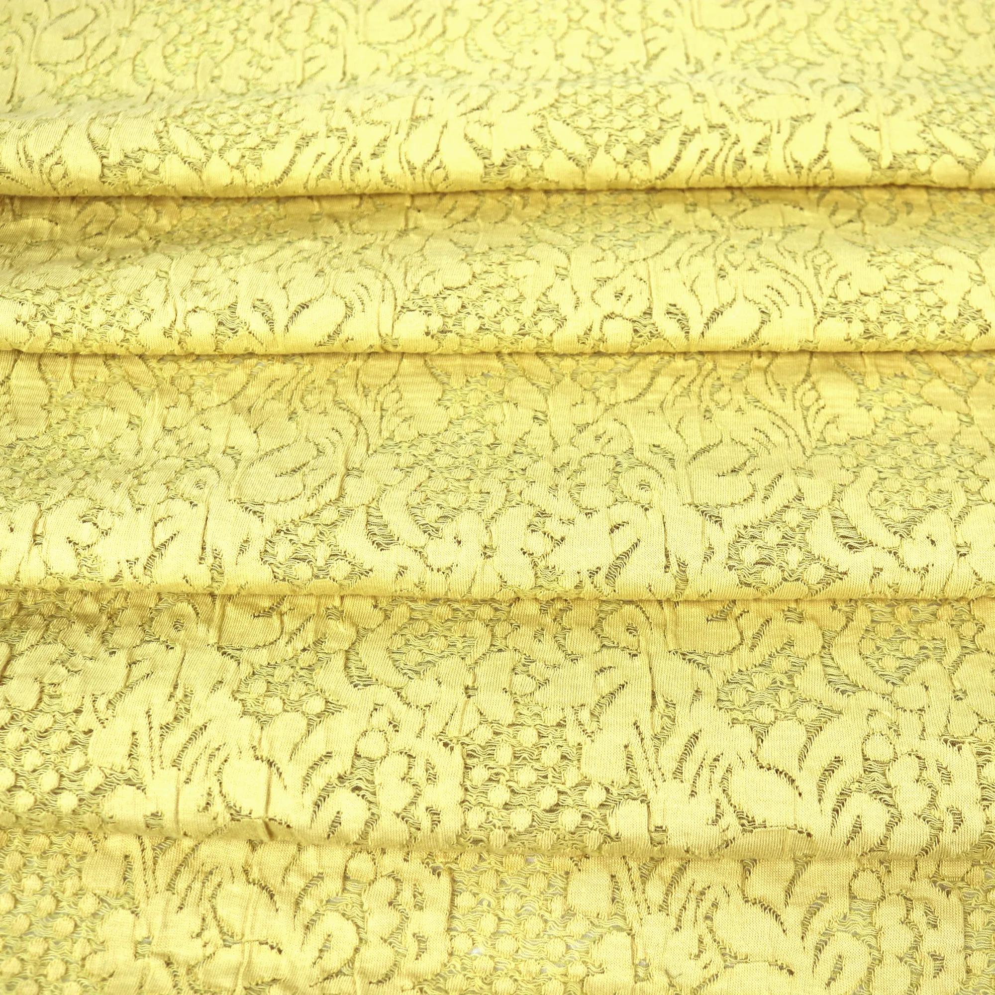 52/54" 5 Colors Floral Pattern Cotton/Poly Span Knit Jacquard Fabric by the Yard