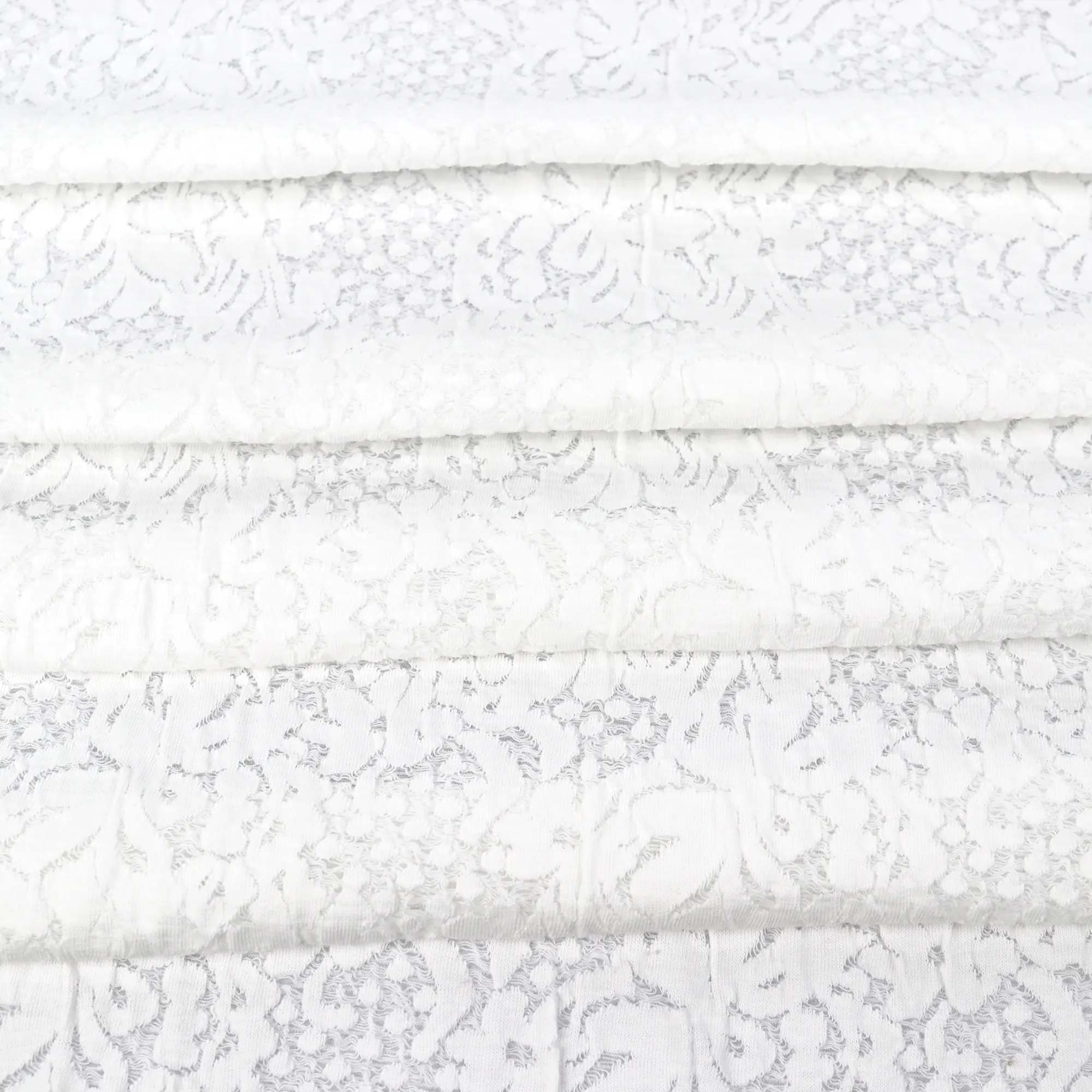52/54" 5 Colors Floral Pattern Cotton/Poly Span Knit Jacquard Fabric by the Yard
