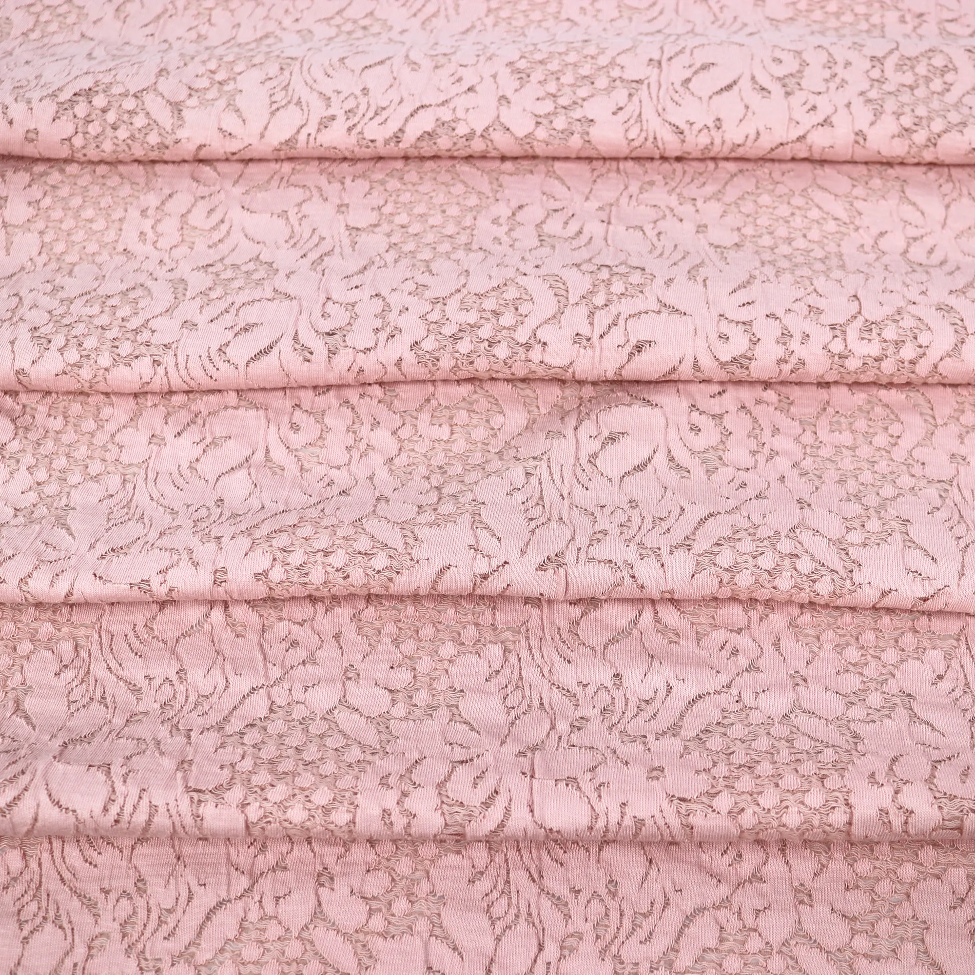 52/54" 5 Colors Floral Pattern Cotton/Poly Span Knit Jacquard Fabric by the Yard