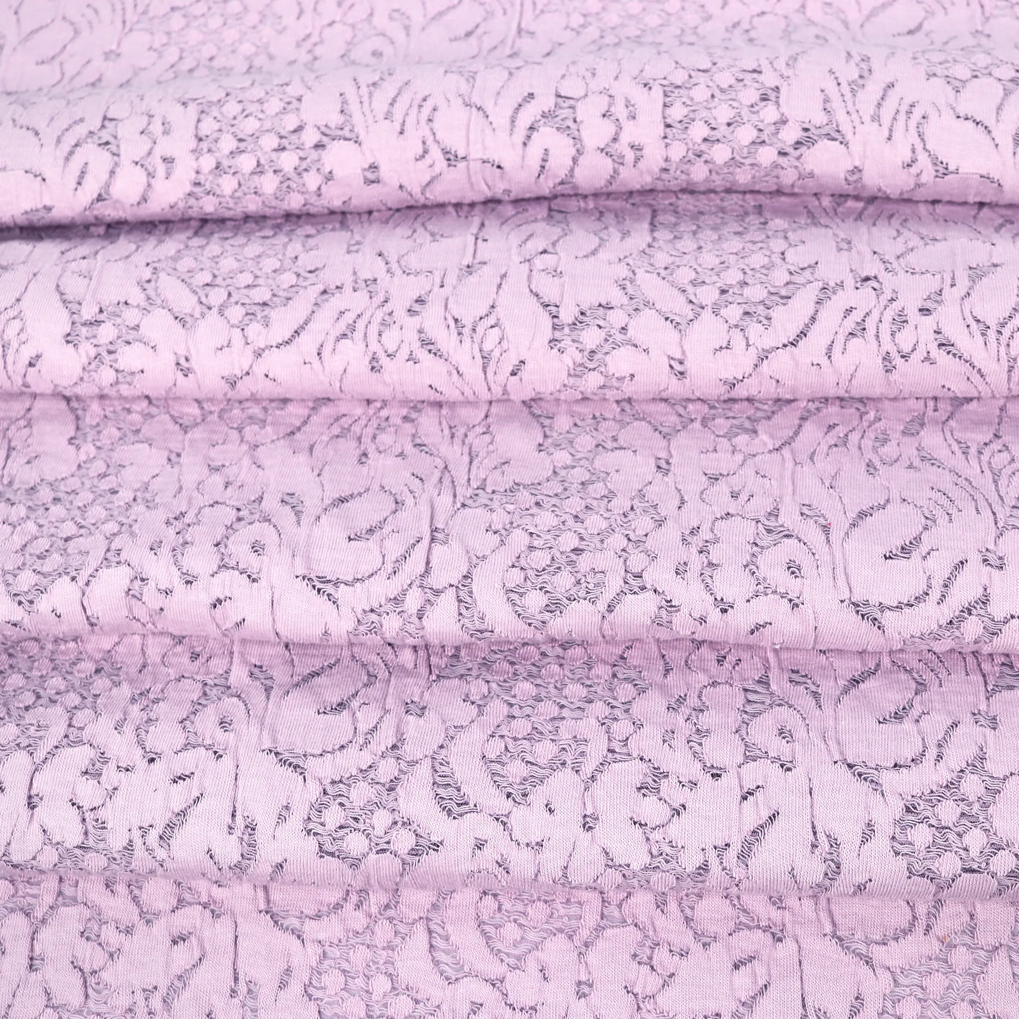 52/54" 5 Colors Floral Pattern Cotton/Poly Span Knit Jacquard Fabric by the Yard