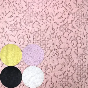 52/54" 5 Colors Floral Pattern Cotton/Poly Span Knit Jacquard Fabric by the Yard