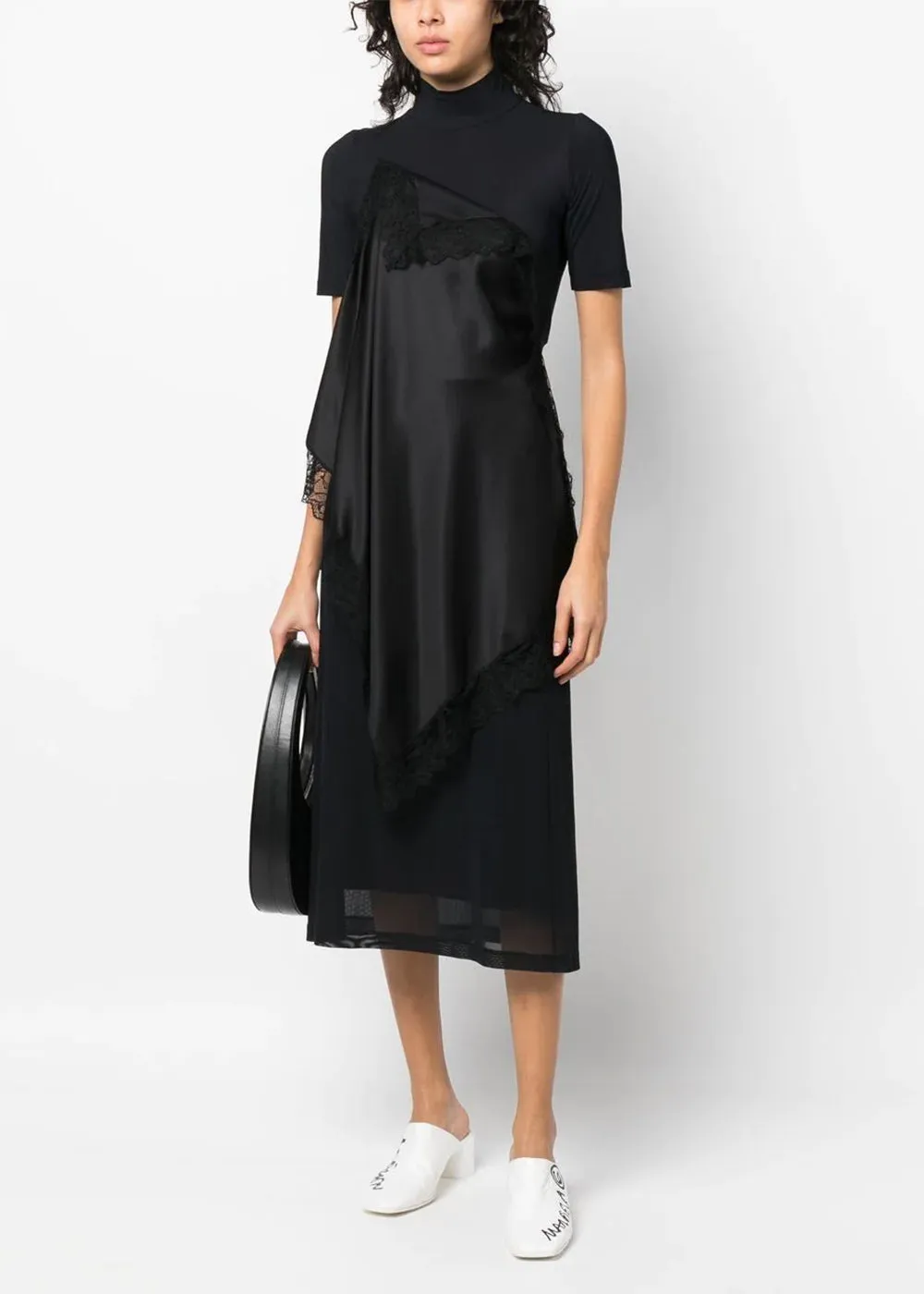 Black Asymmetric Blouse