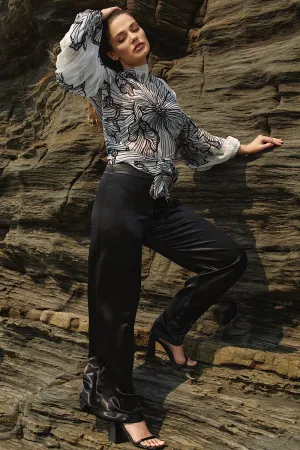 Black High Waisted Trousers