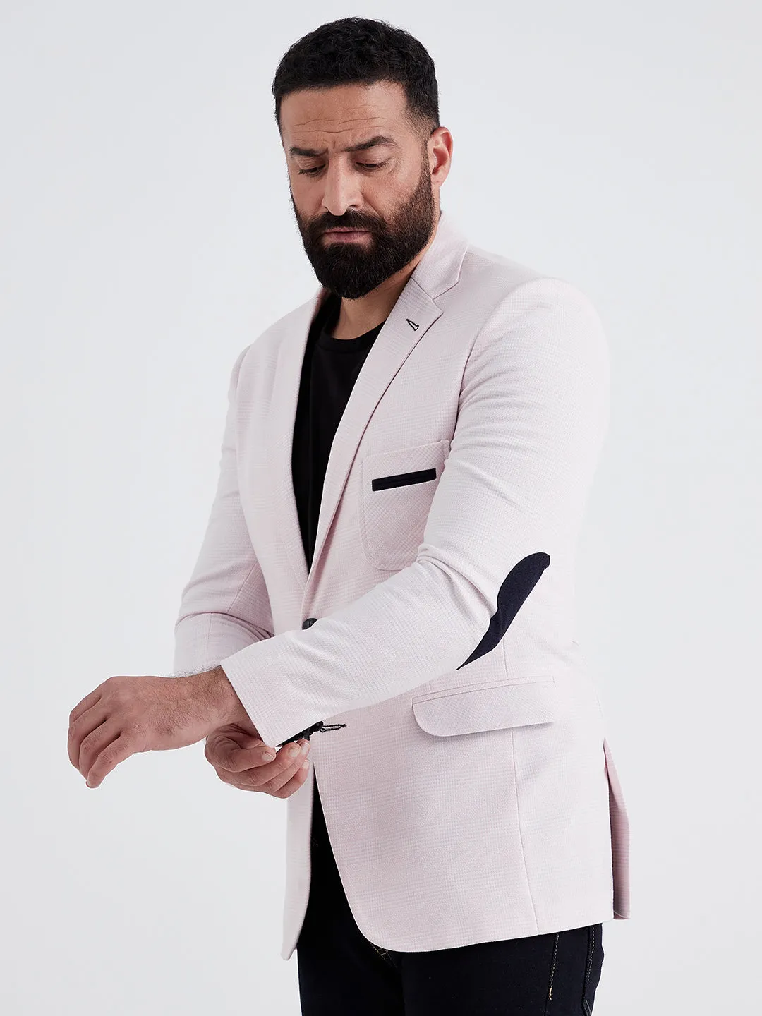 Blush Checks Blazer