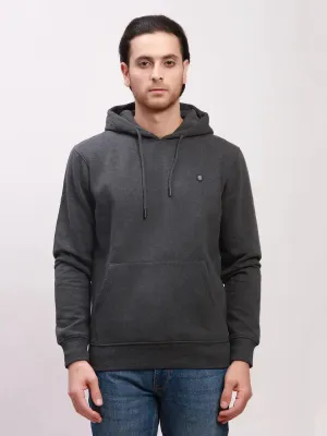 Colorplus Men Grey Solid Tailored Fit Cotton Full Sleeve Sweatshirts