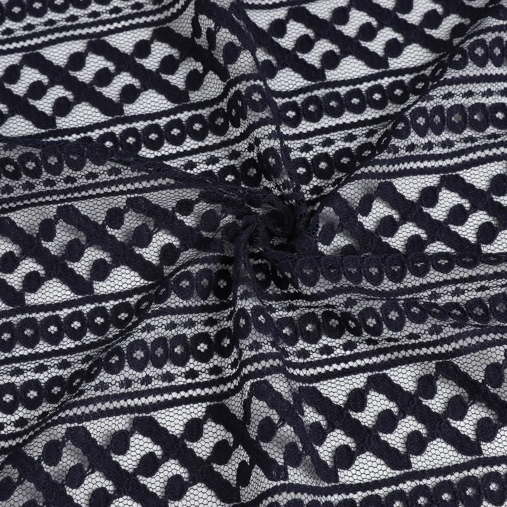 Cotton Polyester Ancient Pattern Lace Fabric