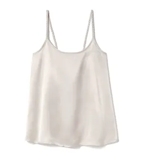 Daisy Satin Braided Cami - Egg Nog | PJ HARLOW