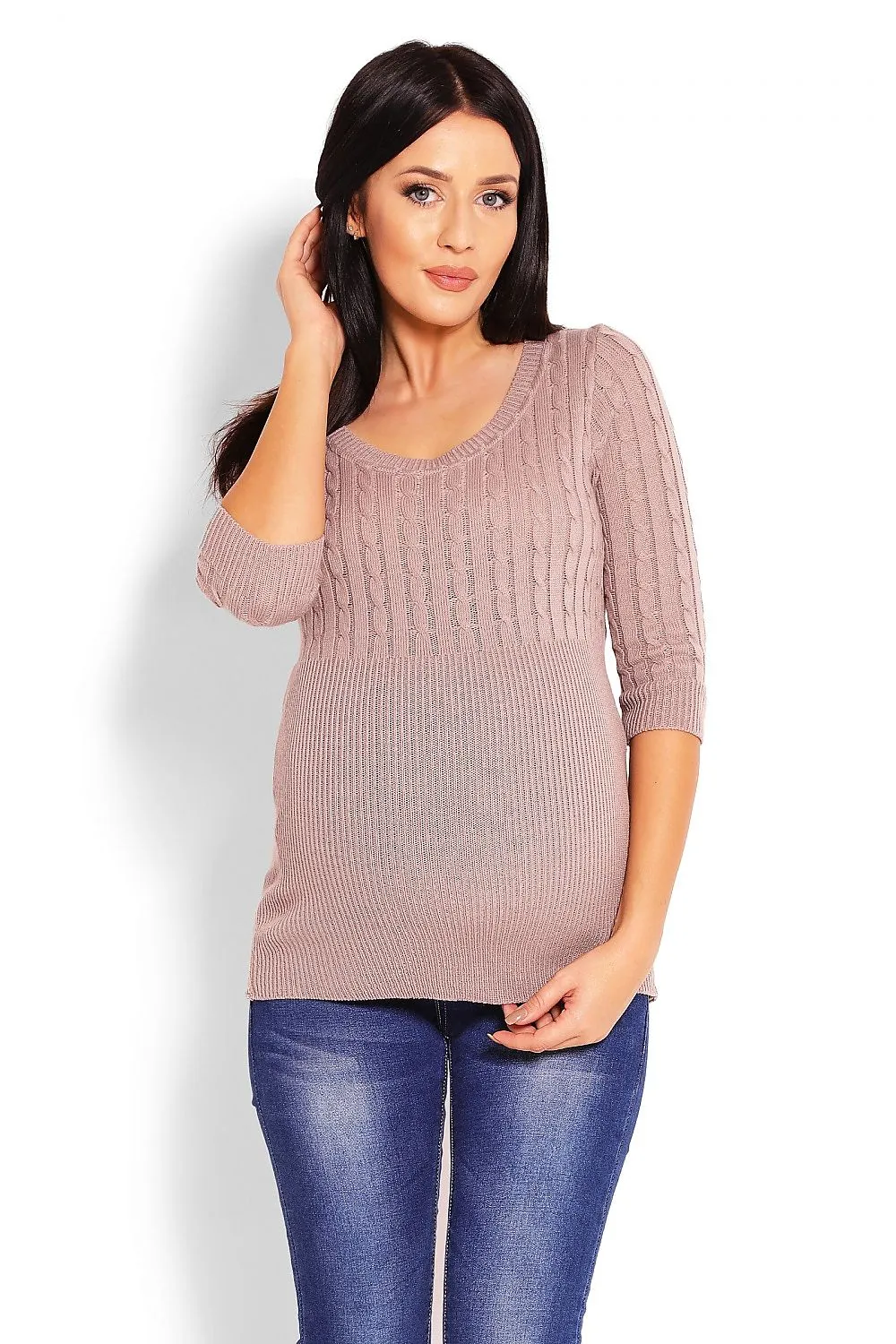 Delicate Weave Pregnancy Sweater PeeKaBoo