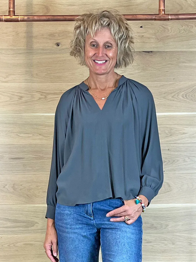 Emme Marella Extra Shirt Dark Grey