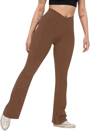 Flare Yoga Pants Womens High Waist Sports Workout Running Straight Leg Pant Plus Size Sexy Fitness Breathable Trousers