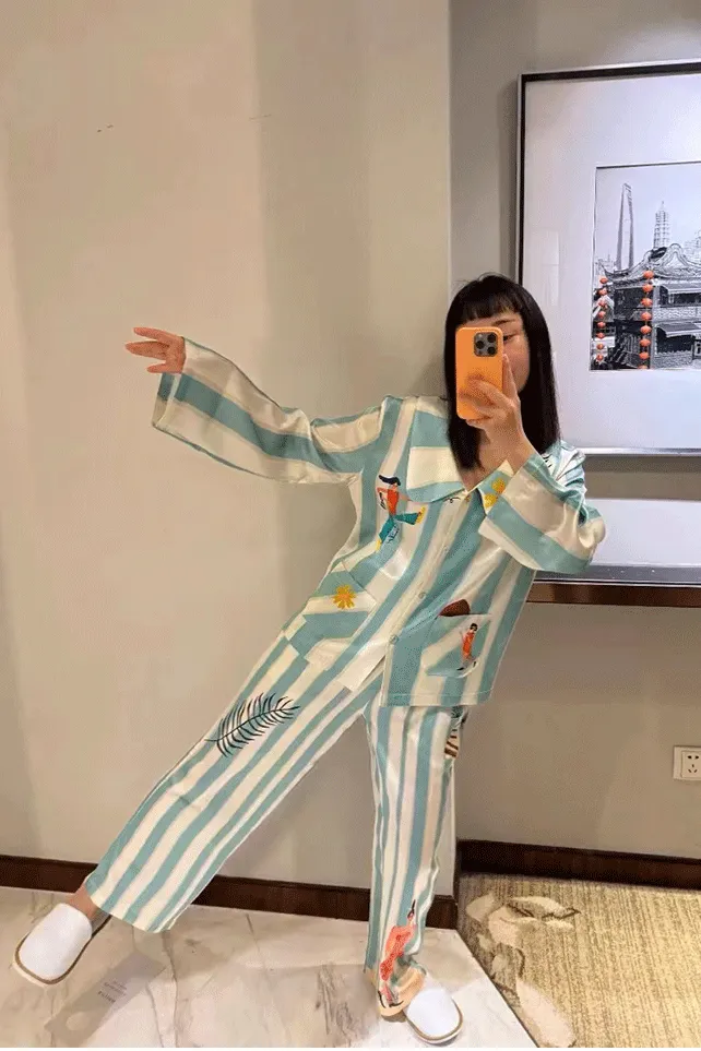 Forest Walk Long Pajama Set