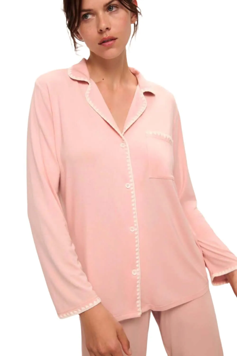 Frida Long PJ Set in Silver/Pink