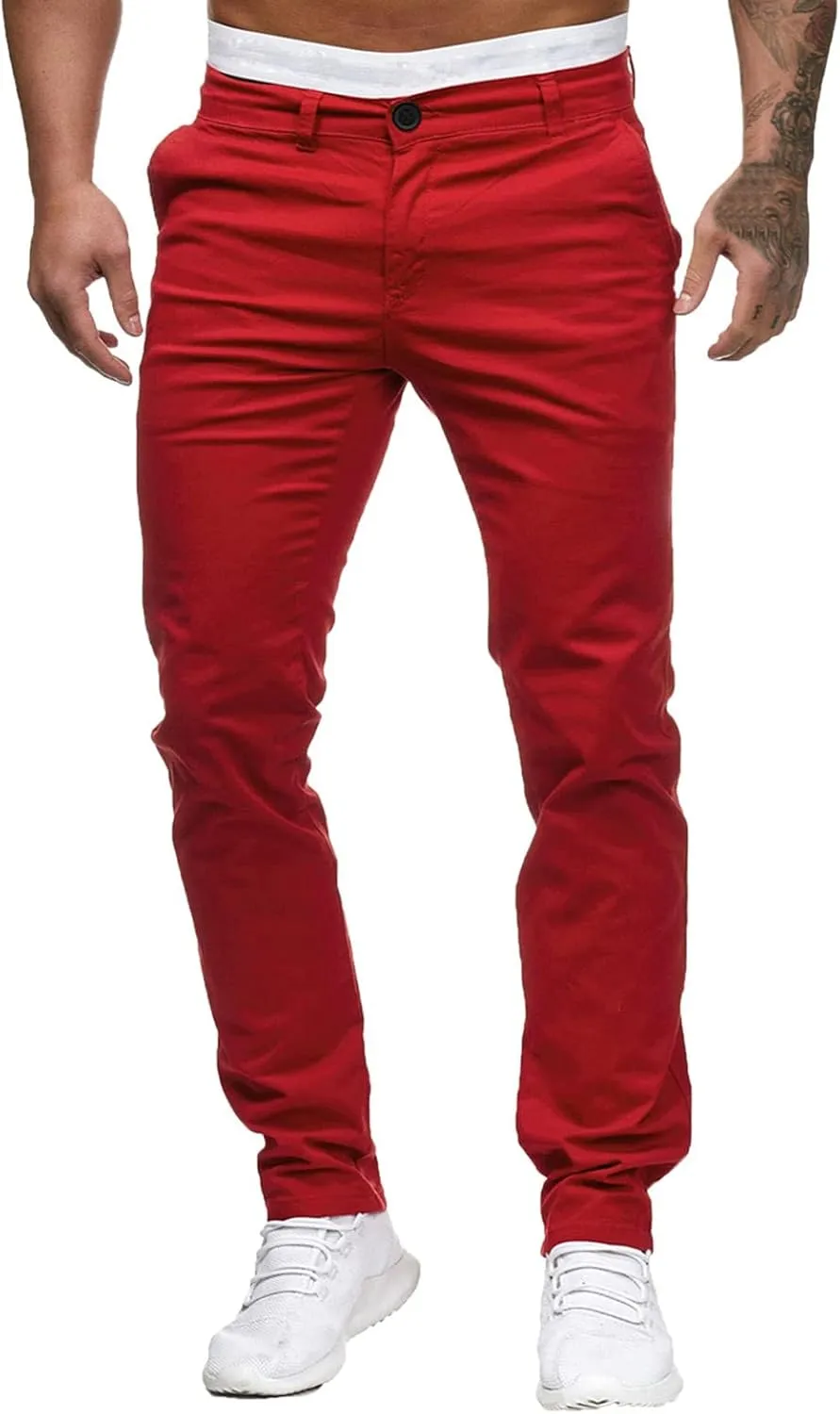 FZVYD Grey Slacks Men Mens Joggers Cargo Pants Fashion Casual Sweatpants Work Pants Drawstring Loose Trousers with Pockets