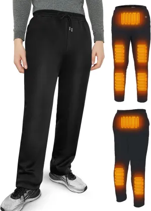 Heated Pants for Men Women, 8 Heated Zones, Winter Warm Heating Sweatpants Skiing Hiking Fishing Walking Trouser, No Battery