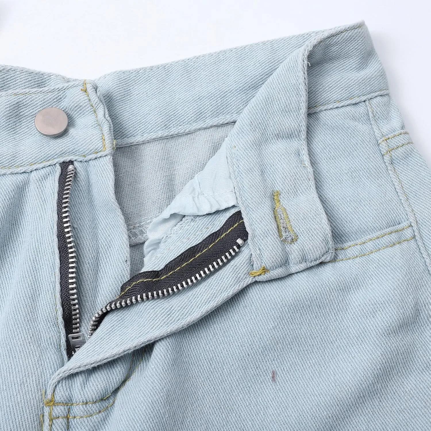 Hight Waisted Jeans for Women Trendy Casual Wide Leg Denim Sweatpants Plus Size Straight Leg Loose Fit Comfy Pants