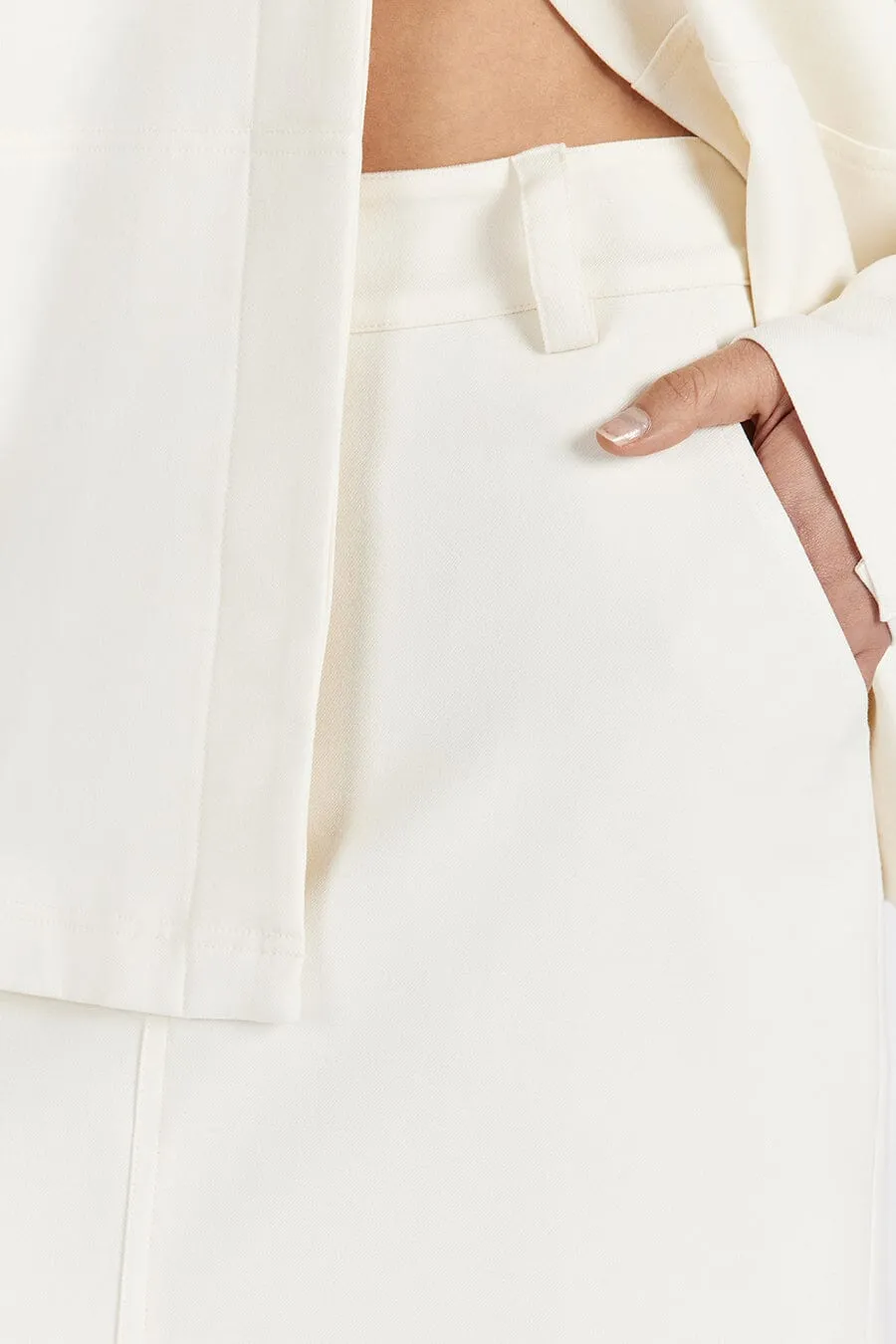 JAC CREAM MIDI SKIRT