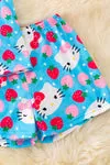Kitty and Strawberries 2 Piece pajama set