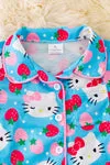 Kitty and Strawberries 2 Piece pajama set