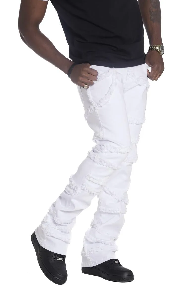 Leon Stacked Jeans - White - F1705