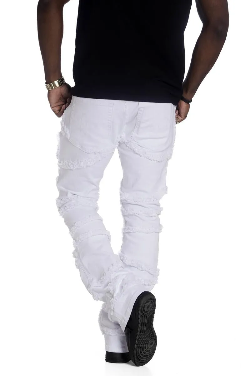 Leon Stacked Jeans - White - F1705