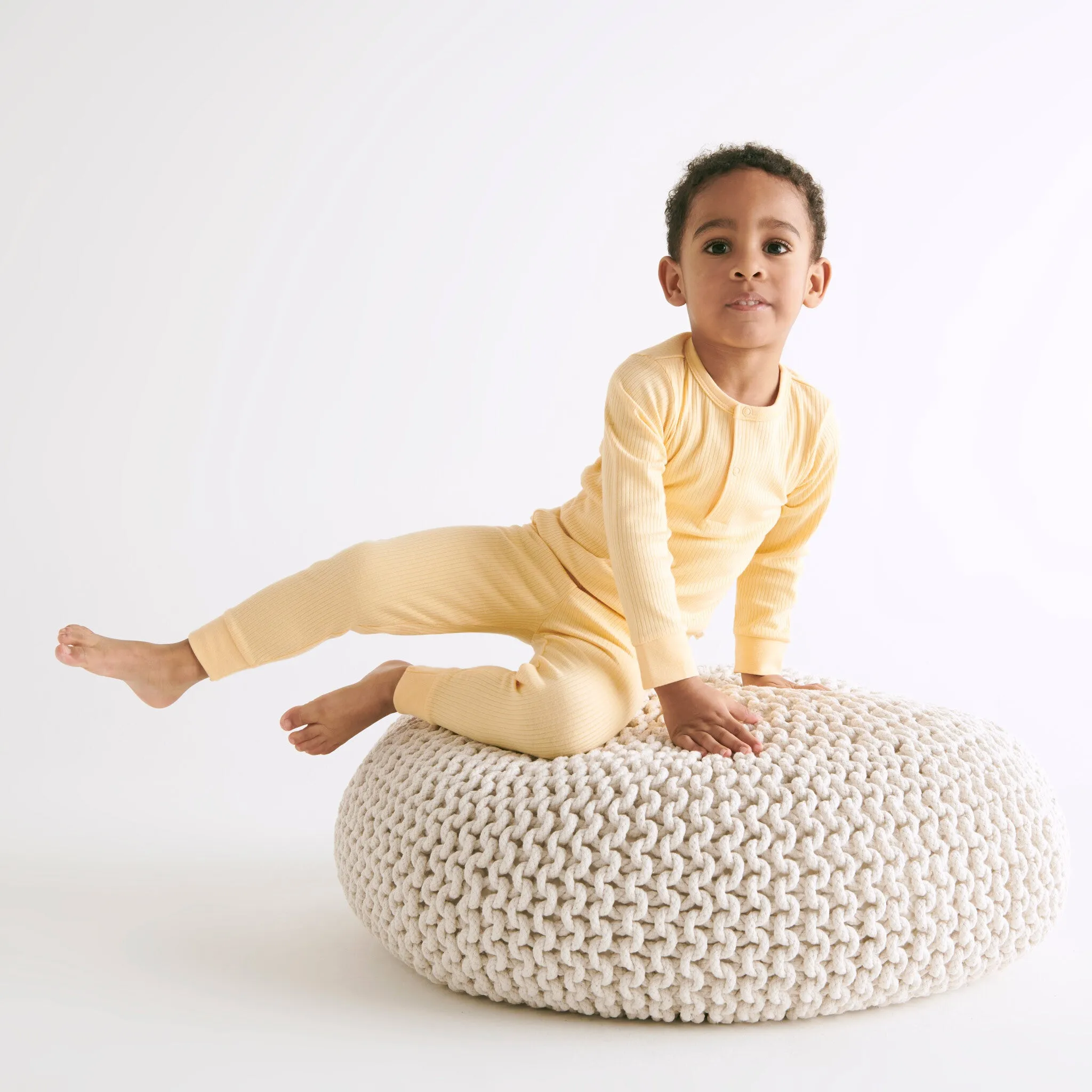 Lion & Yellow Ribbed Pajama Set 2 Pack