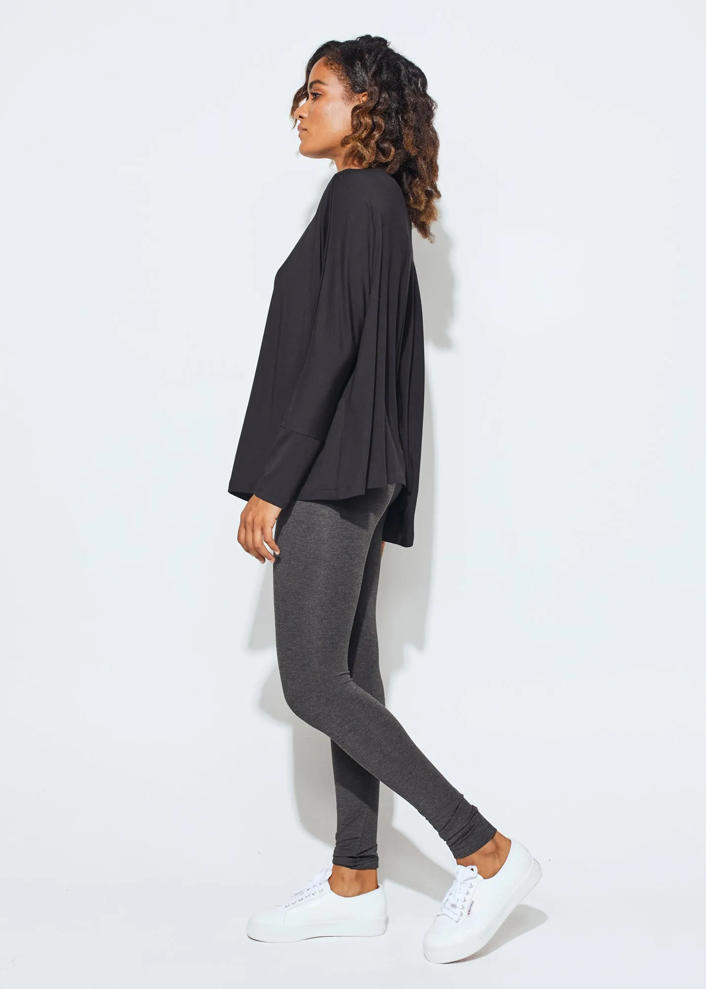 Luxe Bamboo Full-Length Legging - Charcoal