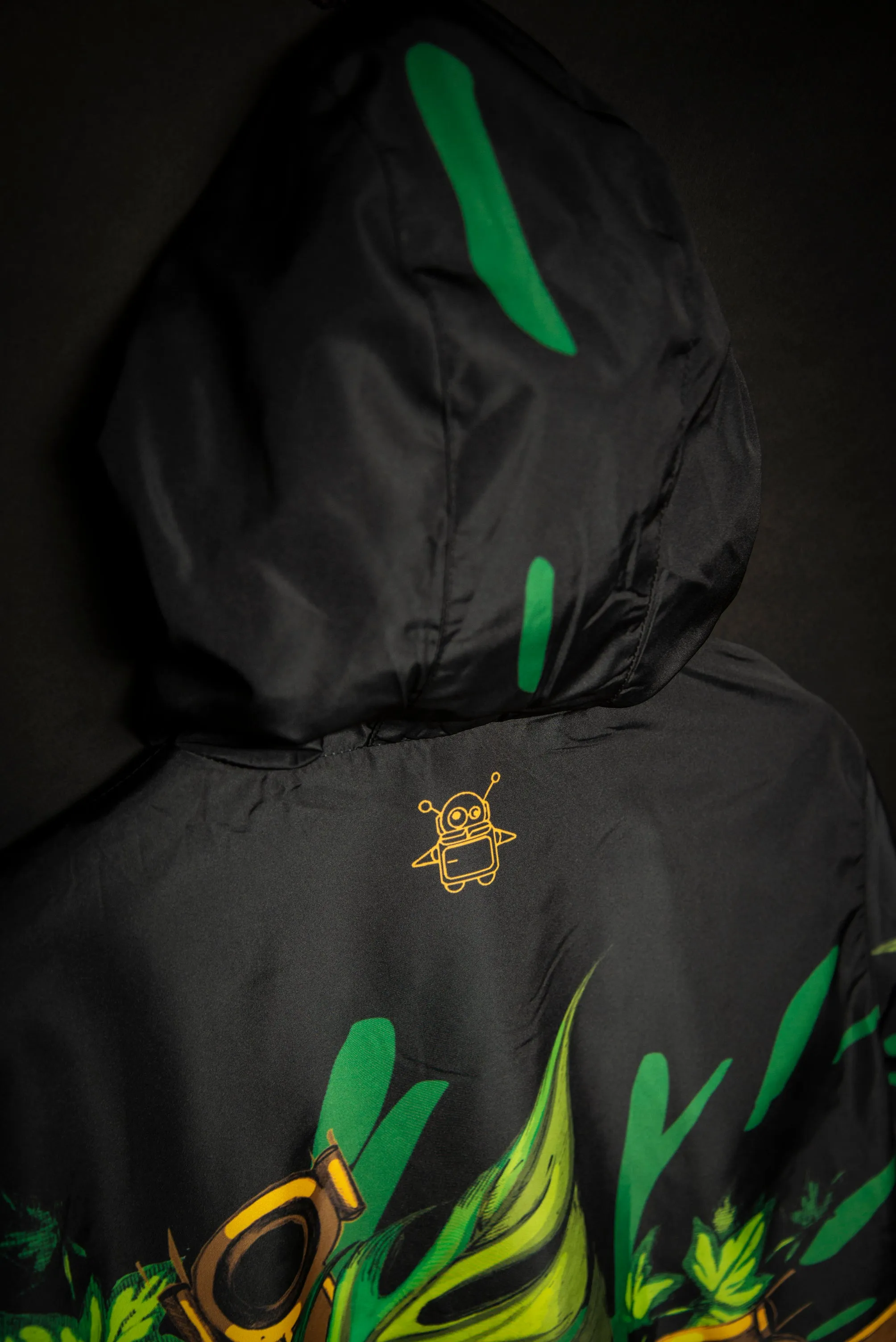 Mech Florale Burst Windbreaker Zipper Hoodie