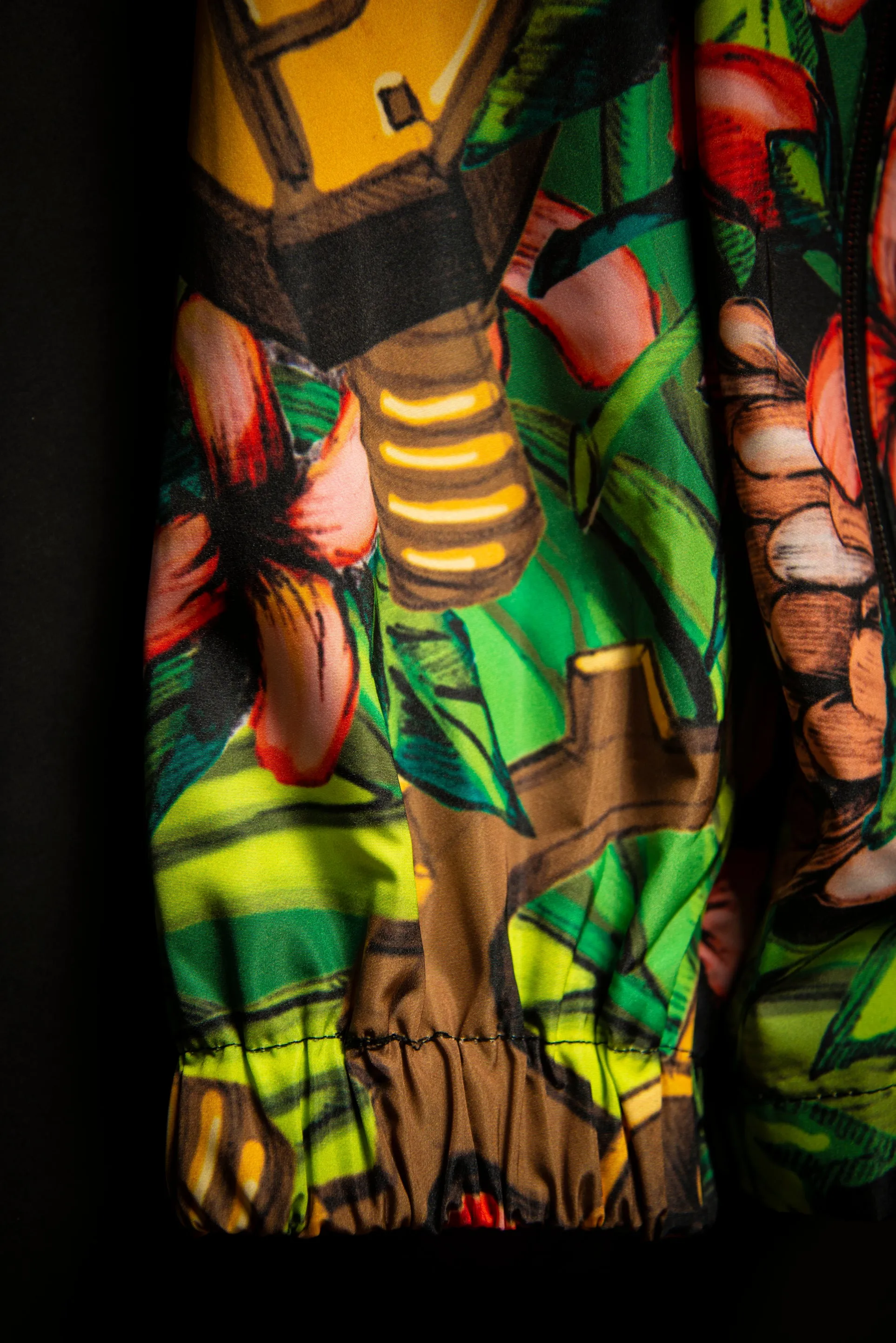 Mech Florale Burst Windbreaker Zipper Hoodie