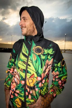 Mech Florale Burst Windbreaker Zipper Hoodie