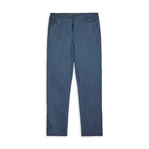Men Mmt-Yucctro-Linen Blend Drawstring Trouser - Navy