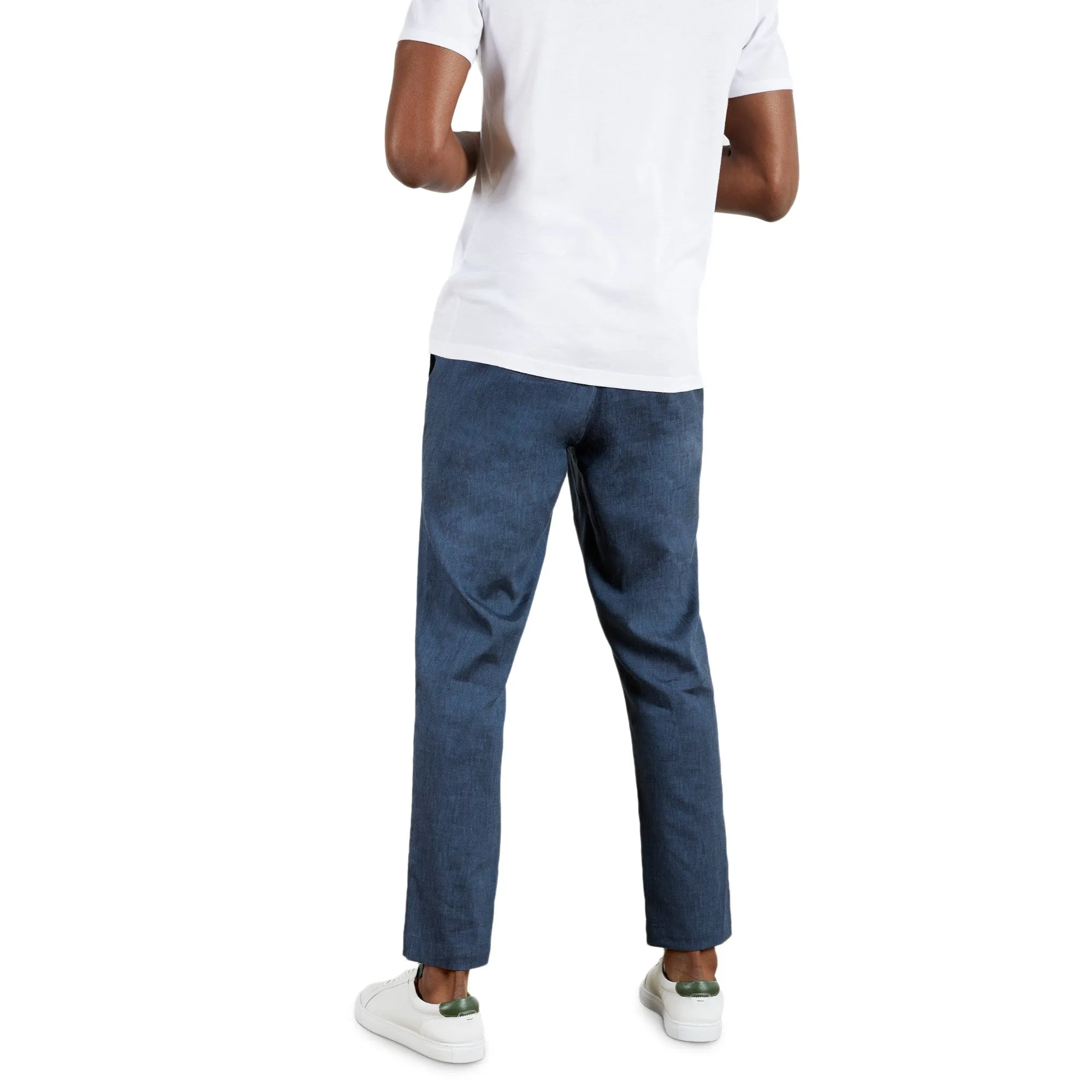 Men Mmt-Yucctro-Linen Blend Drawstring Trouser - Navy