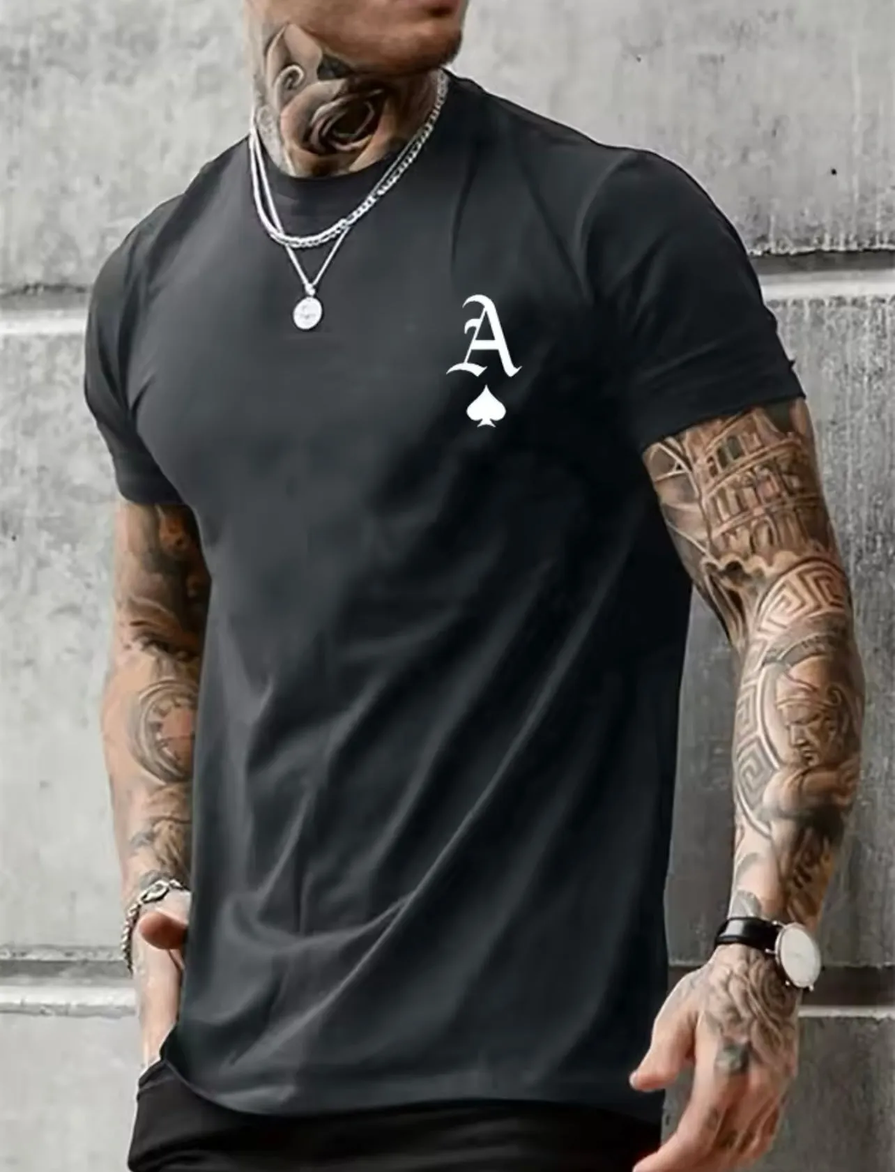 Men’s Casual As of Spades Crew Shirt