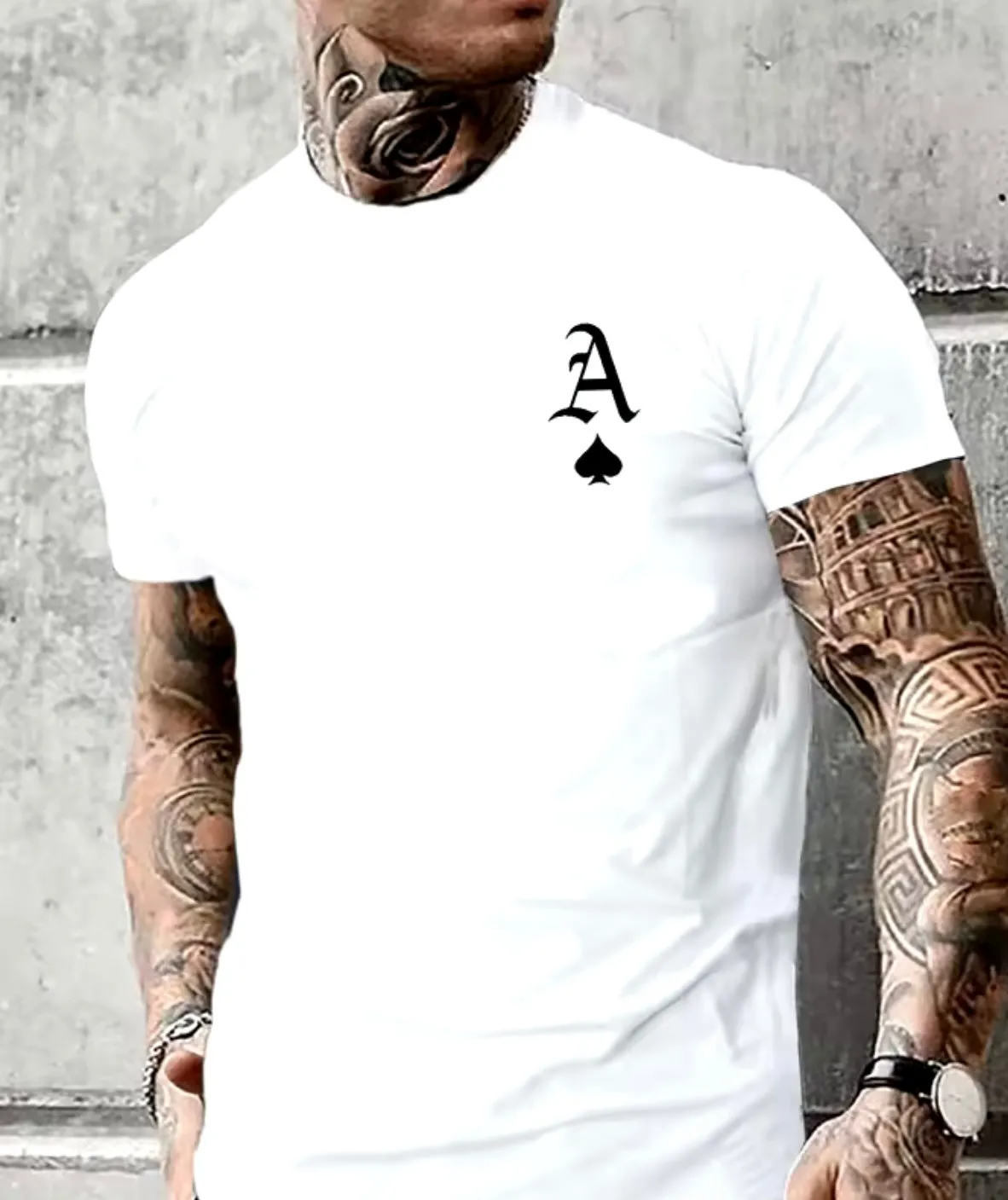 Men’s Casual As of Spades Crew Shirt