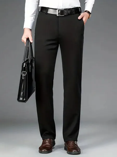 Men's Casual Stretch Cotton Trousers with a Comfortable Fit | Perfect for Casual Days