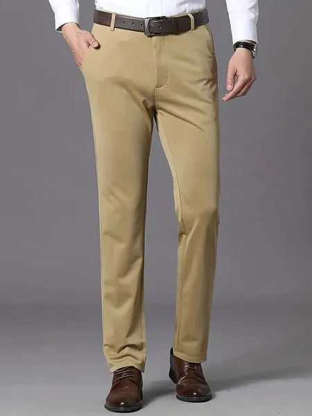 Men's Casual Stretch Cotton Trousers with a Comfortable Fit | Perfect for Casual Days
