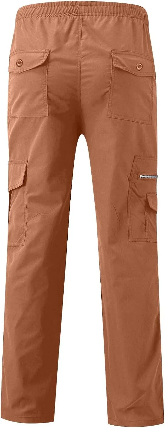 Mens Ski Pants Snow Pants For Men Overalls Drawstring Multi Pocket Casual Pants Hiking Pants Cotton Twill Pants