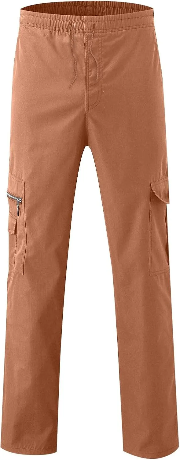 Mens Ski Pants Snow Pants For Men Overalls Drawstring Multi Pocket Casual Pants Hiking Pants Cotton Twill Pants