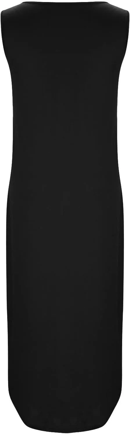 Midi Dresses for Women 2025 Boho V Neck Sleeveless Tank Sundresses Casual Loose Beach Long Maxi Dress Summer Dress