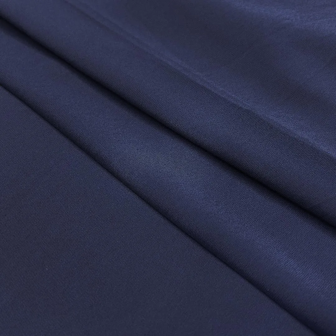 Navy Blue Plain Heavy Fox Georgette Fabric