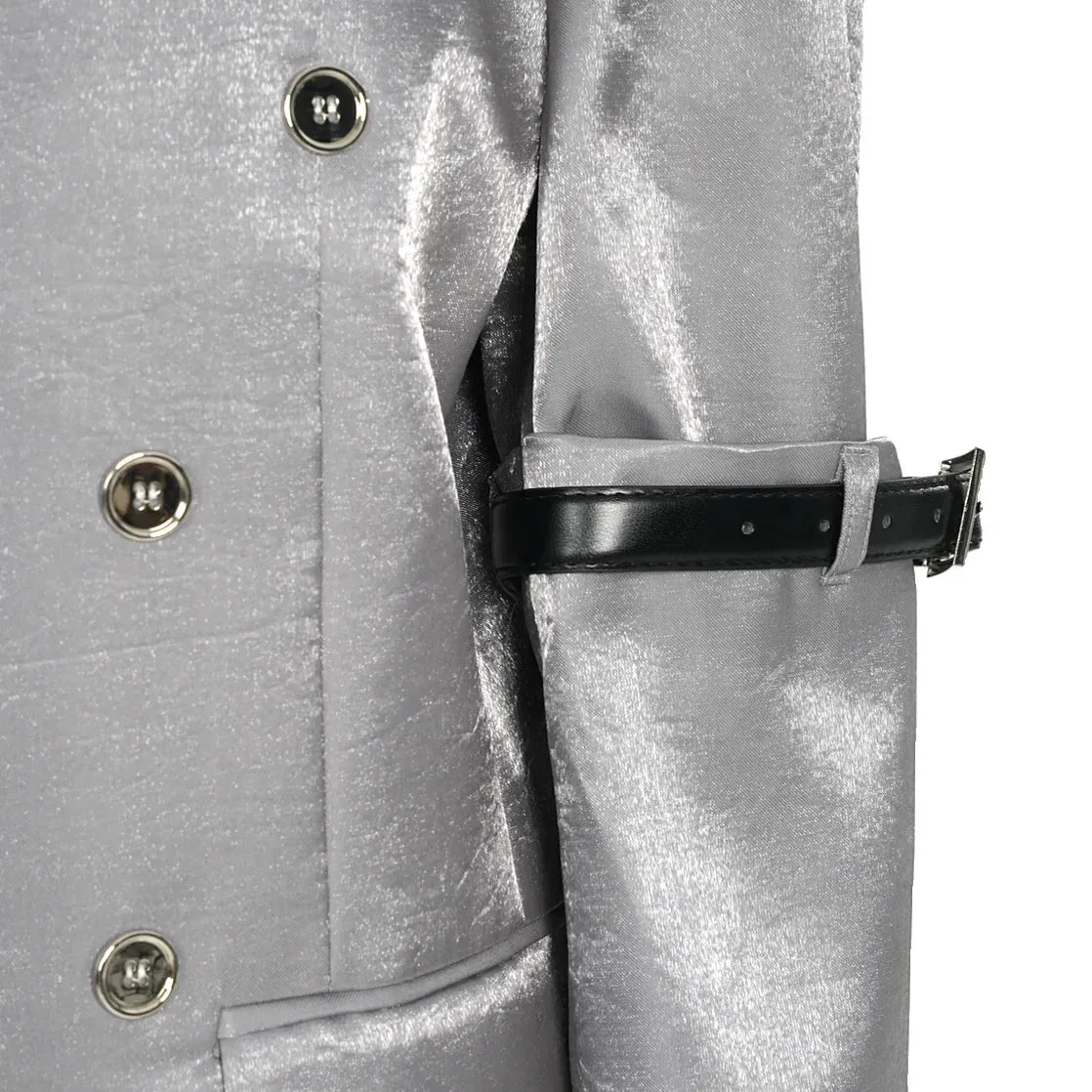 Pre Order:  Soft Sheen Belted Sleeves Blazer