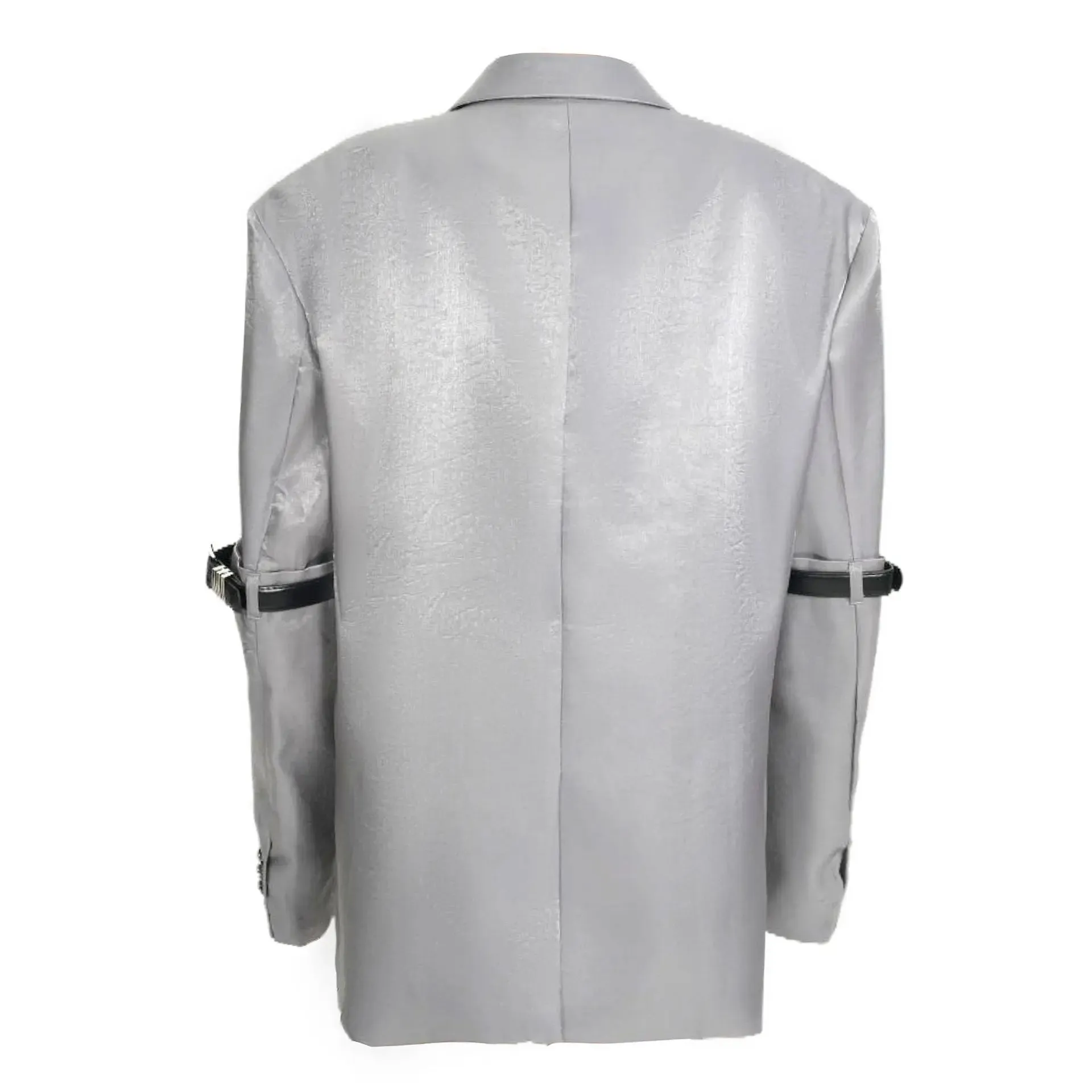 Pre Order:  Soft Sheen Belted Sleeves Blazer