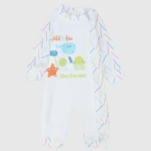 "Wild & Free" Long-Sleeved Footless Onesie