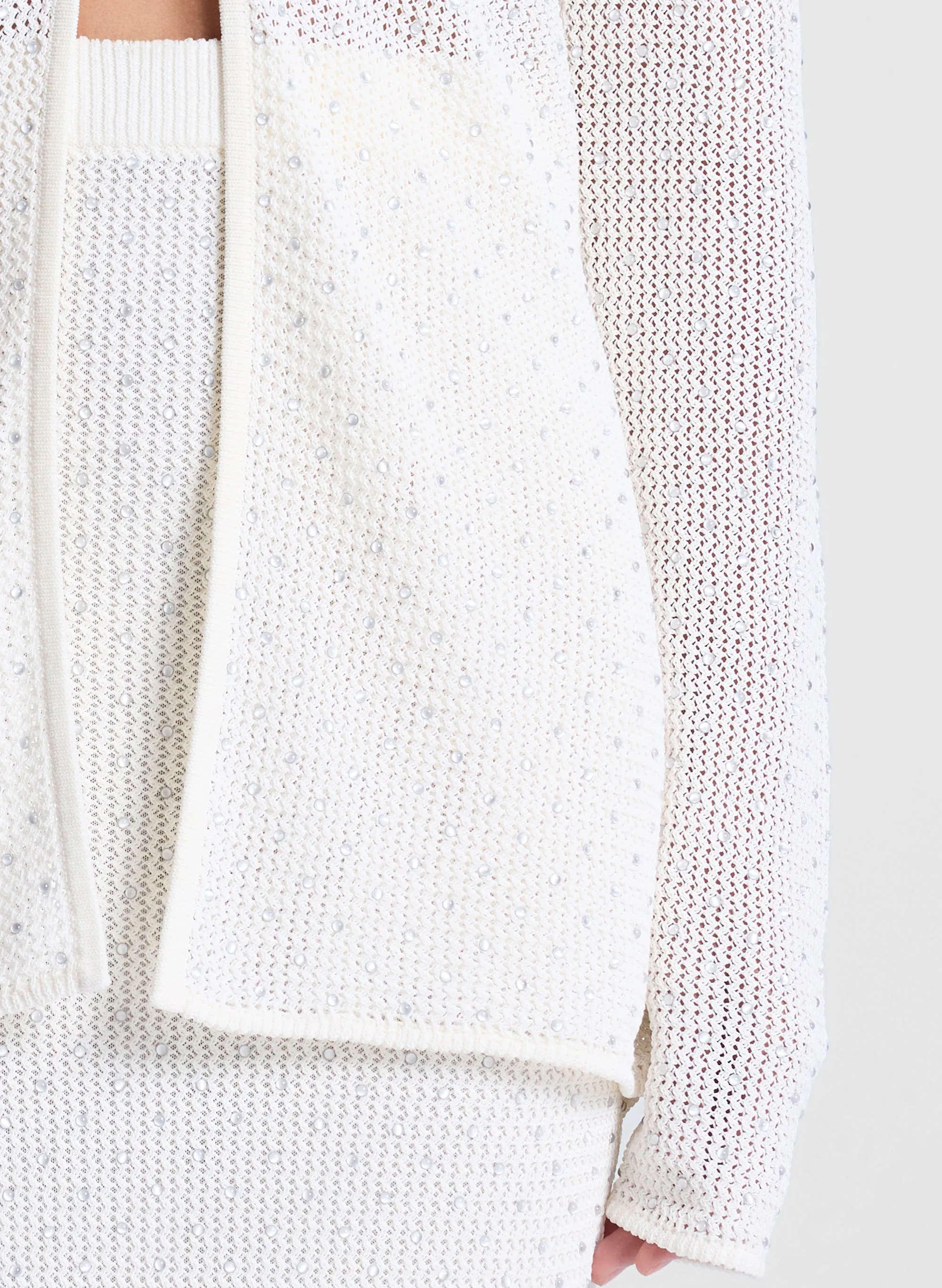 Rina Knit Embellished Midi Skirt