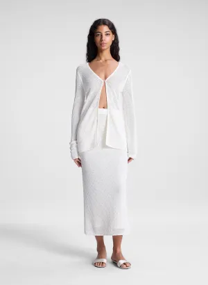 Rina Knit Embellished Midi Skirt