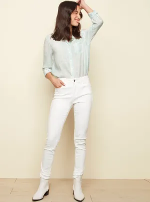 Ripped Hem Jean [White-C5273]