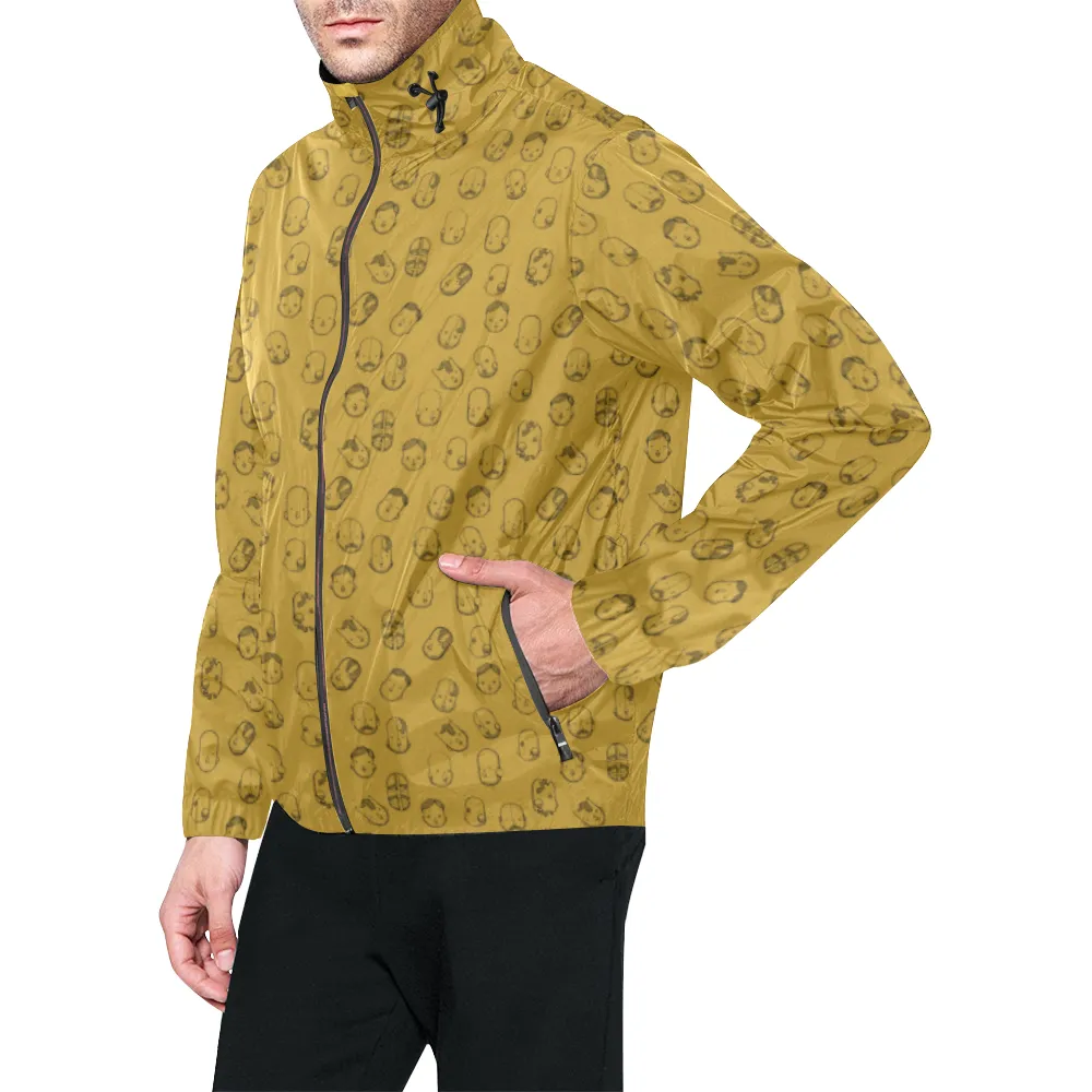 Robot Heads Pattern Windbreaker Zipper Hoodie