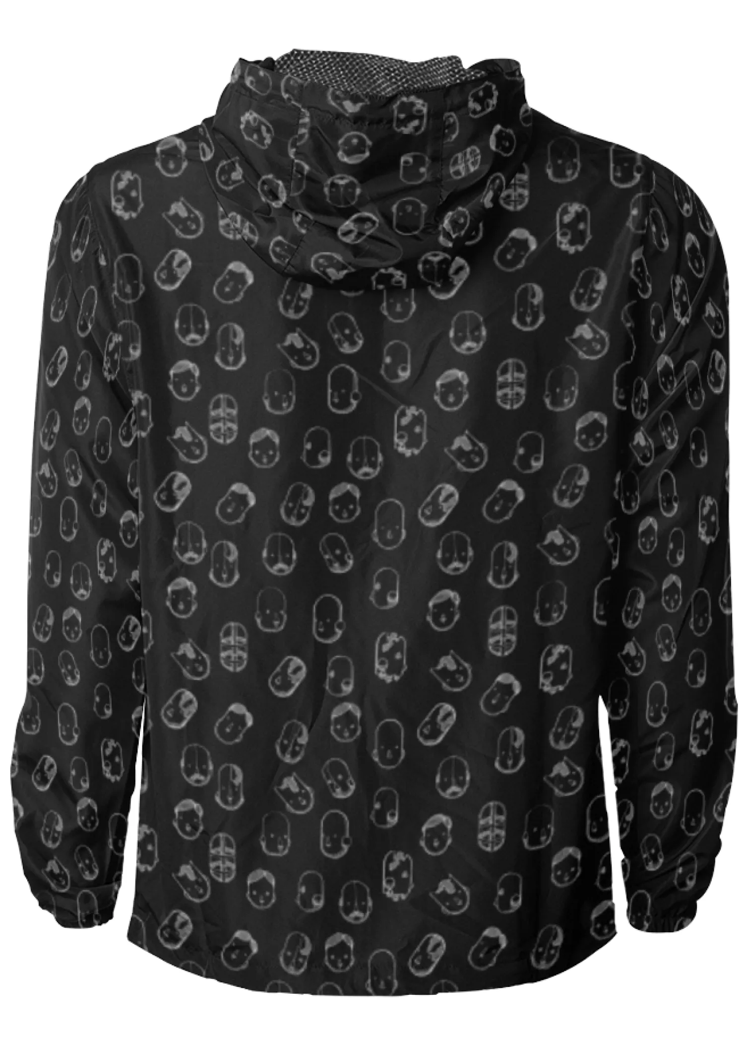 Robot Heads Pattern Windbreaker Zipper Hoodie