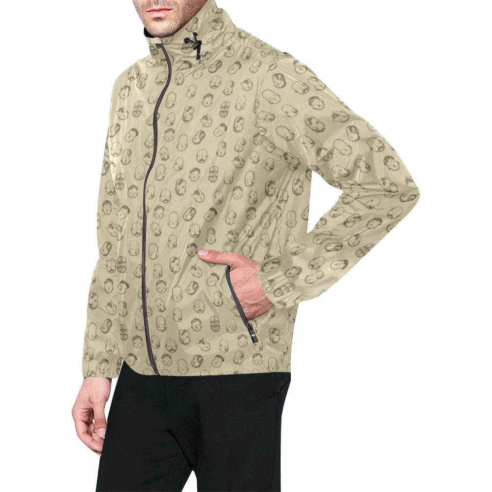Robot Heads Pattern Windbreaker Zipper Hoodie