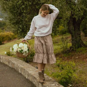 Salinas Skirt, Brown Gingham